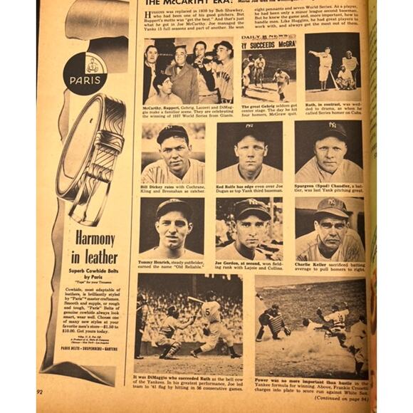 1949 Look Magazine Joe DiMaggio and Son New York Yankees Baseball Newsstand MINT - Picture 3 of 10
